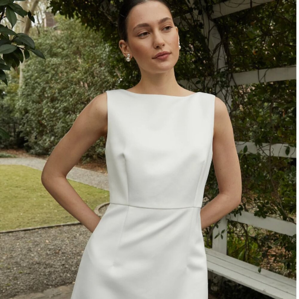 White Silk Kourt Dress - Size 4